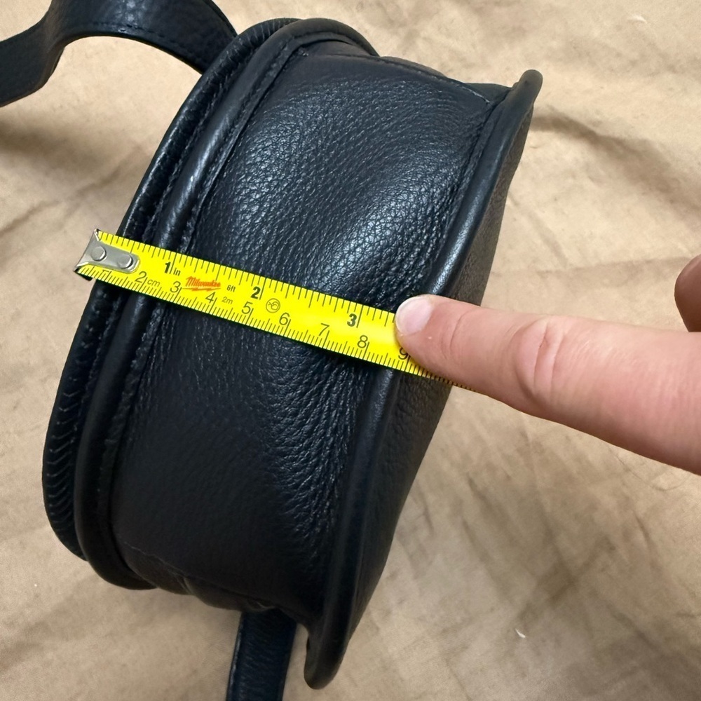 Talbots Black pebbled Leather elegant Crossbody Bag - Picture 8 of 16